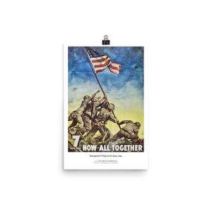 Raising the US flag on Iwo Jima, 1945 (poster)