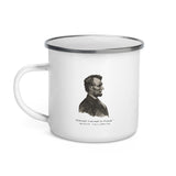 Abraham Lincoln silhouette (enamel mug)