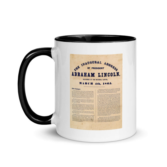 Abraham Lincoln's Second Inaugural Address (two-color mug)