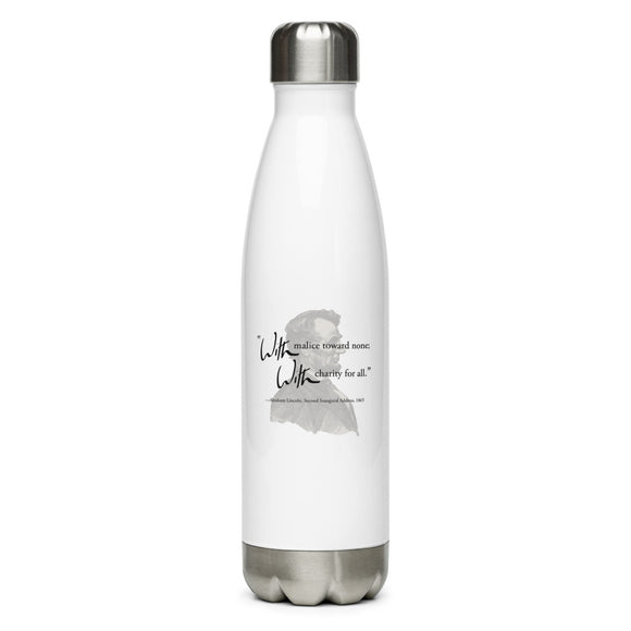 Abraham Lincoln stainless steel water bottle